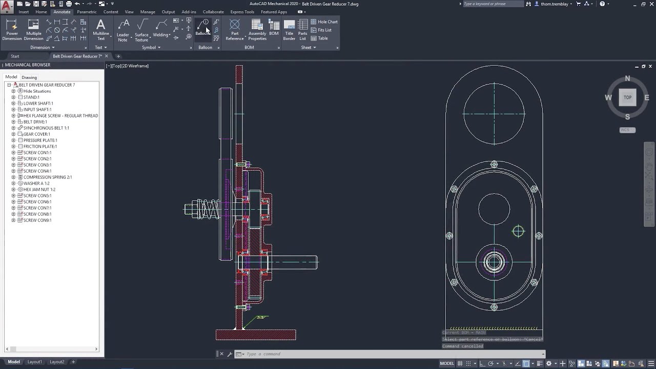 الاوتوكاد في الهندسة الميكانيكية